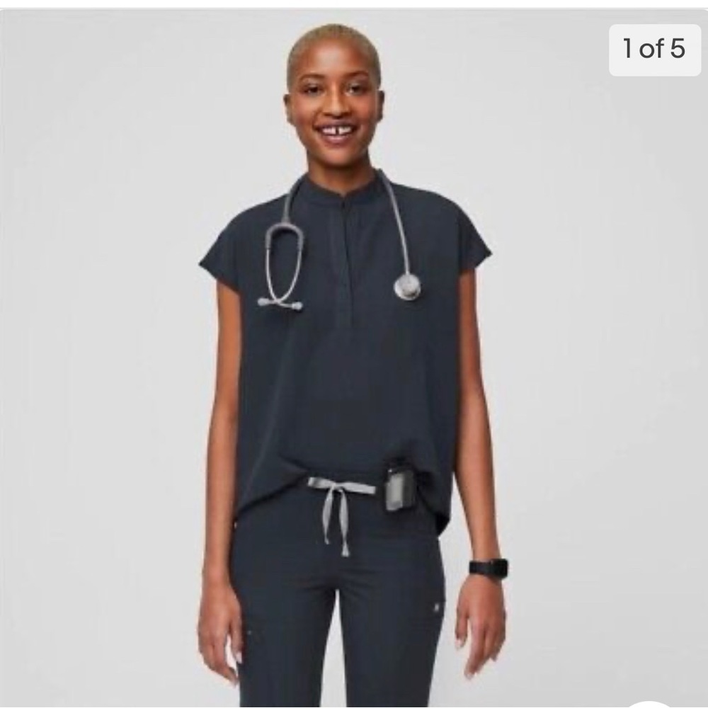 Figs Rafaela oversized scrub top Dark Harbour